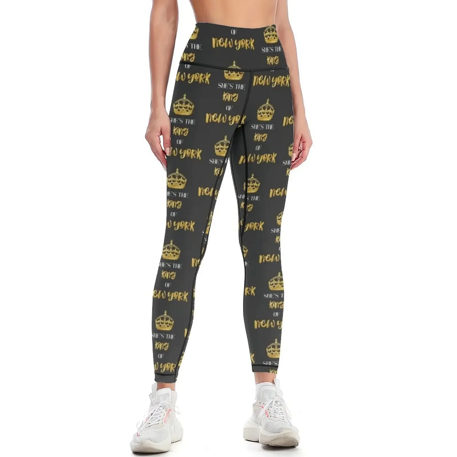 

She's the King of New York Leggings jogging pants Women sports Sportswear woman gym sports for push up Womens Leggings