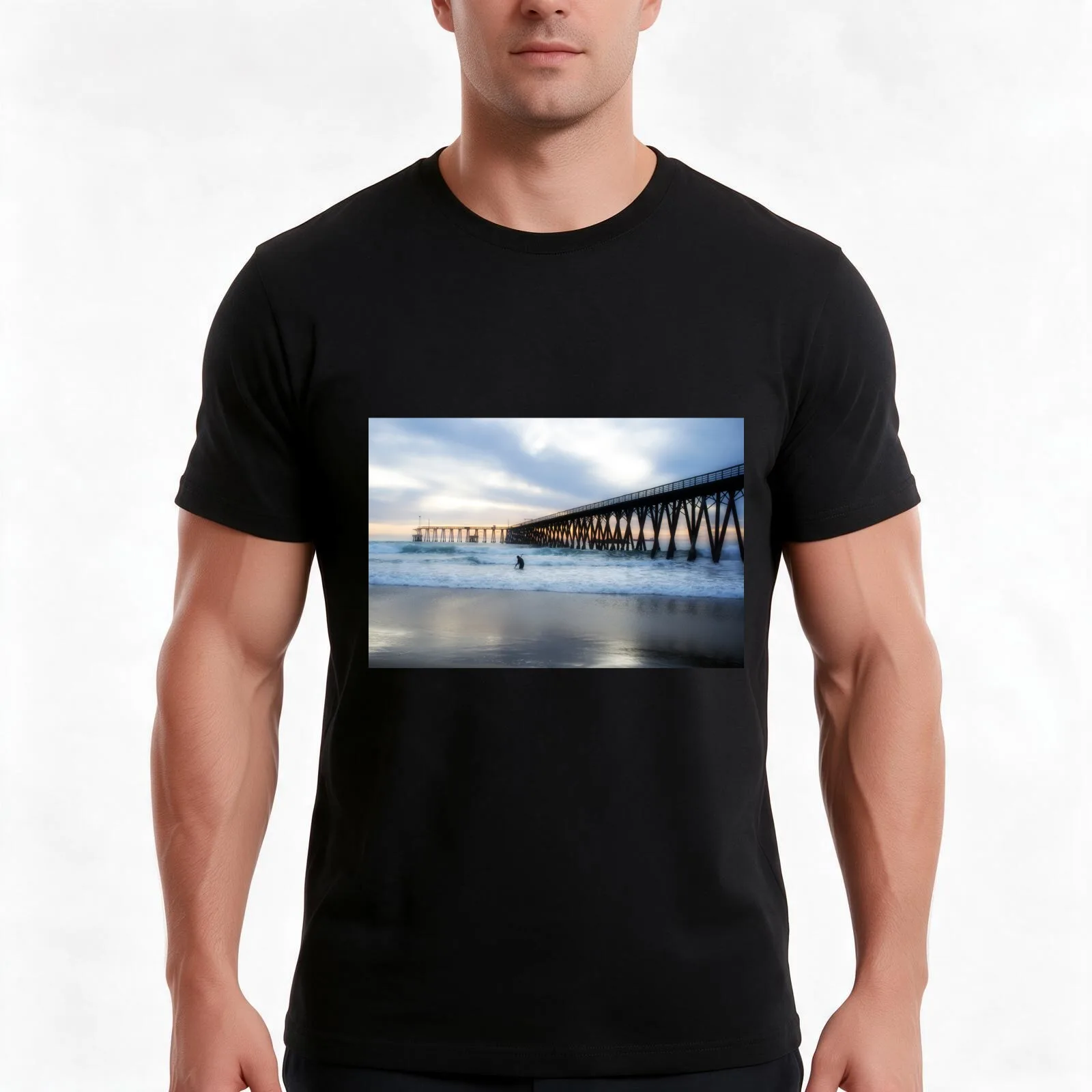 Sundown on Rosarito Beach T-Shirt, Summer Casual Cotton Tee, Oversized Streetwear Tops, Vintage Graphic Print, Unisex Men Women