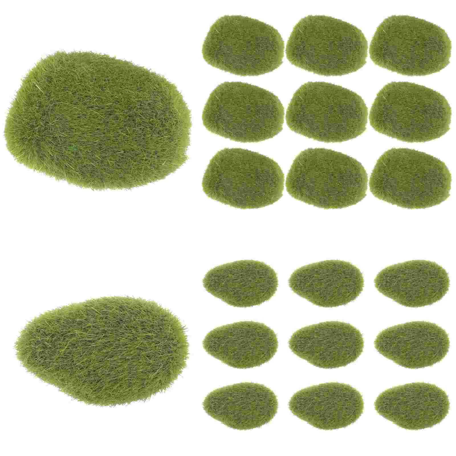 20 Pcs Sphagnum Moss for Plants Artificial Stone Balls Wall Ornament Decorative Fake