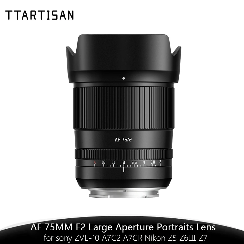 TTARTISAN AF 75 مللي متر F2 كامل الإطار صور عدسة ل LUMIX لايكا L جبل سوني ZVE-10 A7C2 A7CR ZV-E1 نيكون Z5 Z6 Z6III ZF Z50 #2