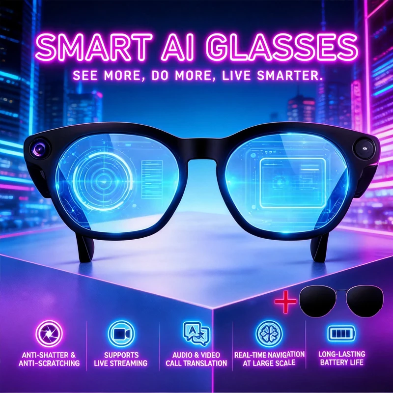 Audio Music To Video Ai Free - Neue Modische Smart-Brille mit Audio- und