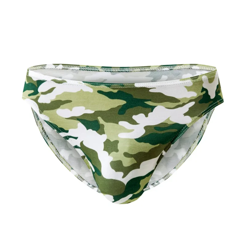 Camouflage high elastic Lenzing Modal men's briefs men's breathable sweat-absorbing thin fashion trend wholesale JP-168