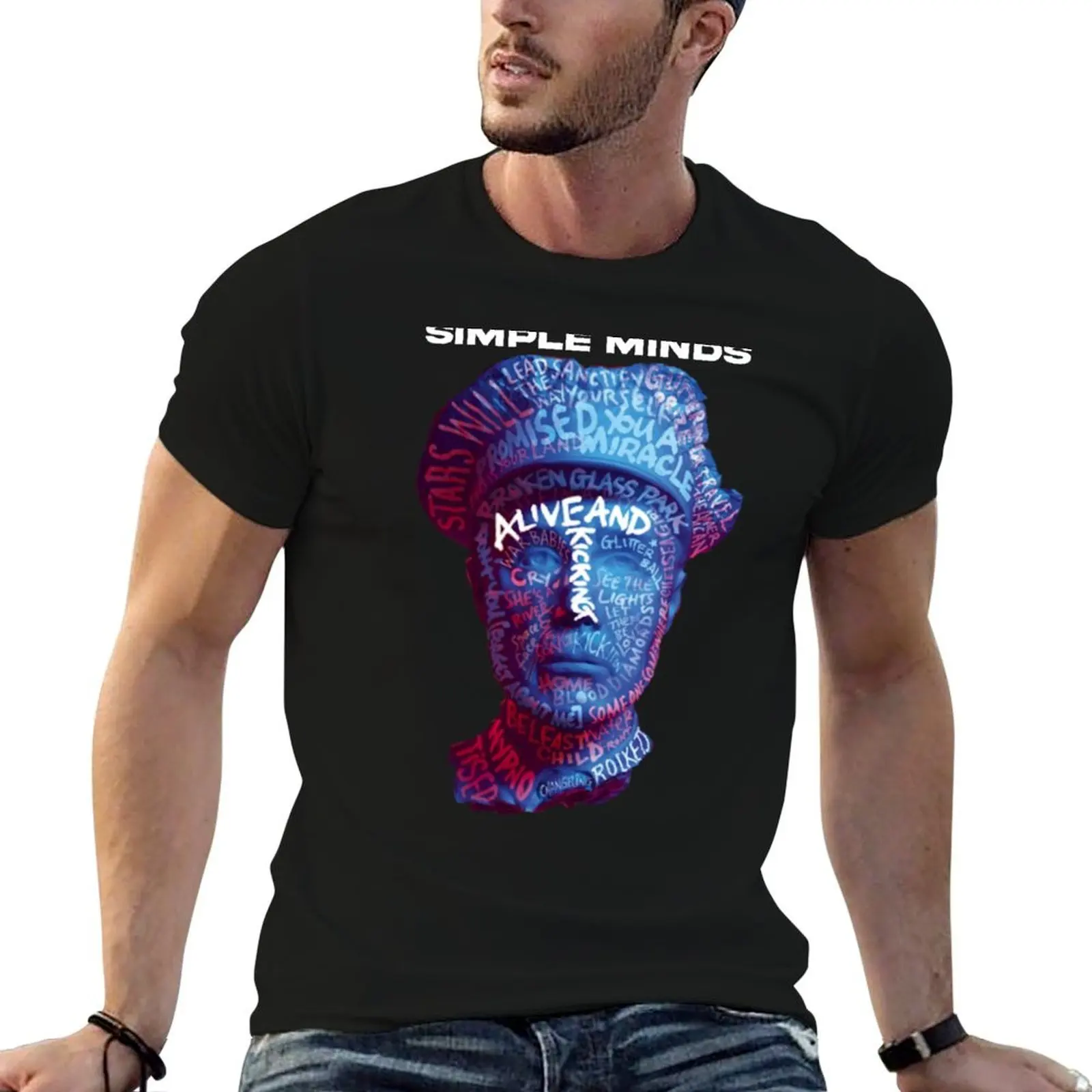 

SIMPLE MINDS BAND T-Shirt t shirts for man graphic vintage cotton t shirt man T-Shirt