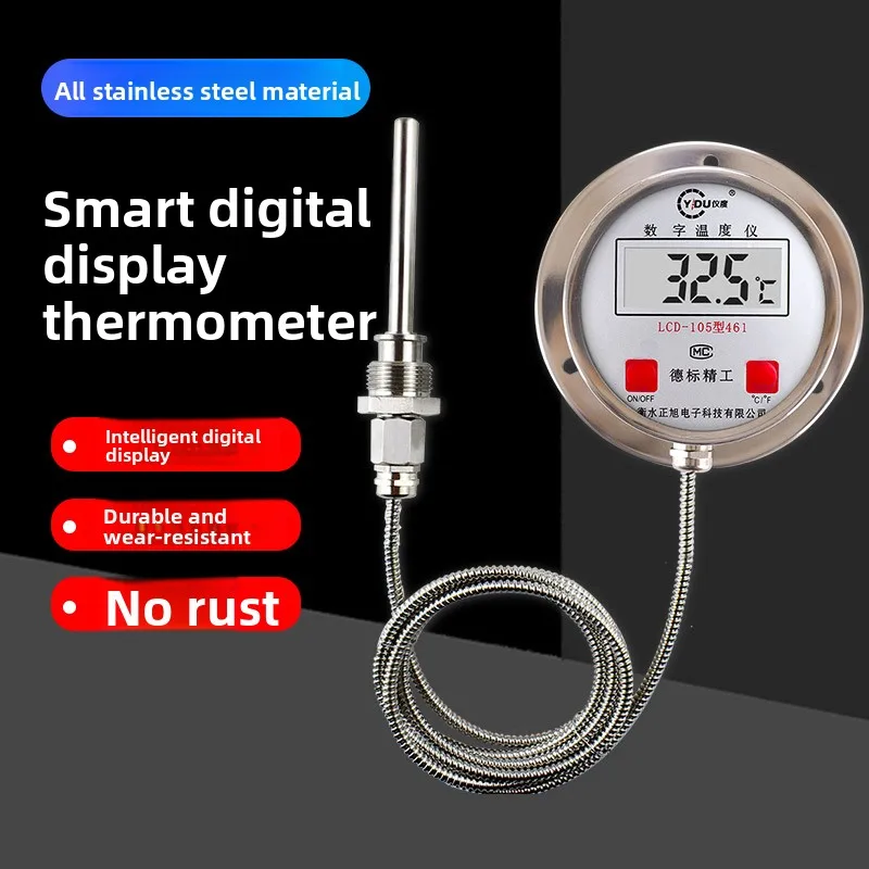 Stainless Steel High-Precision Digital Thermometer With Probe Display Sensor Electronic Water Temperature Meter