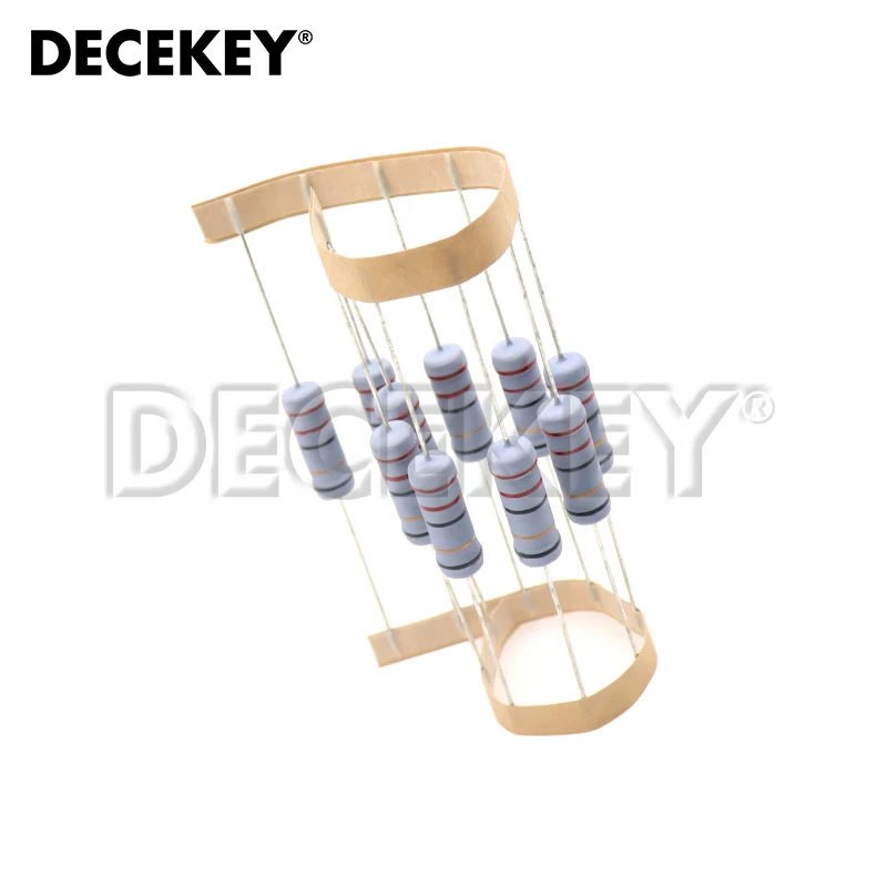 Resistor de ferida do fio 3W 5%, resistência do enrolamento do fusível, 0.1R, 0,1, 0,15, 0,22, 0,33, 0,47, 0,5, 1, 2,2, 4,7, 6,8, 10, 22, 33, 47, 51, 68, 100 ohms, 10 PCes