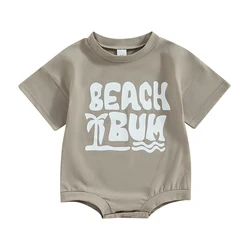 Neugeborene Jungen Mädchen Sommer Outfits Kurzarm Blase Stram pler Strand Penner übergroße Kleinkind Kleidung