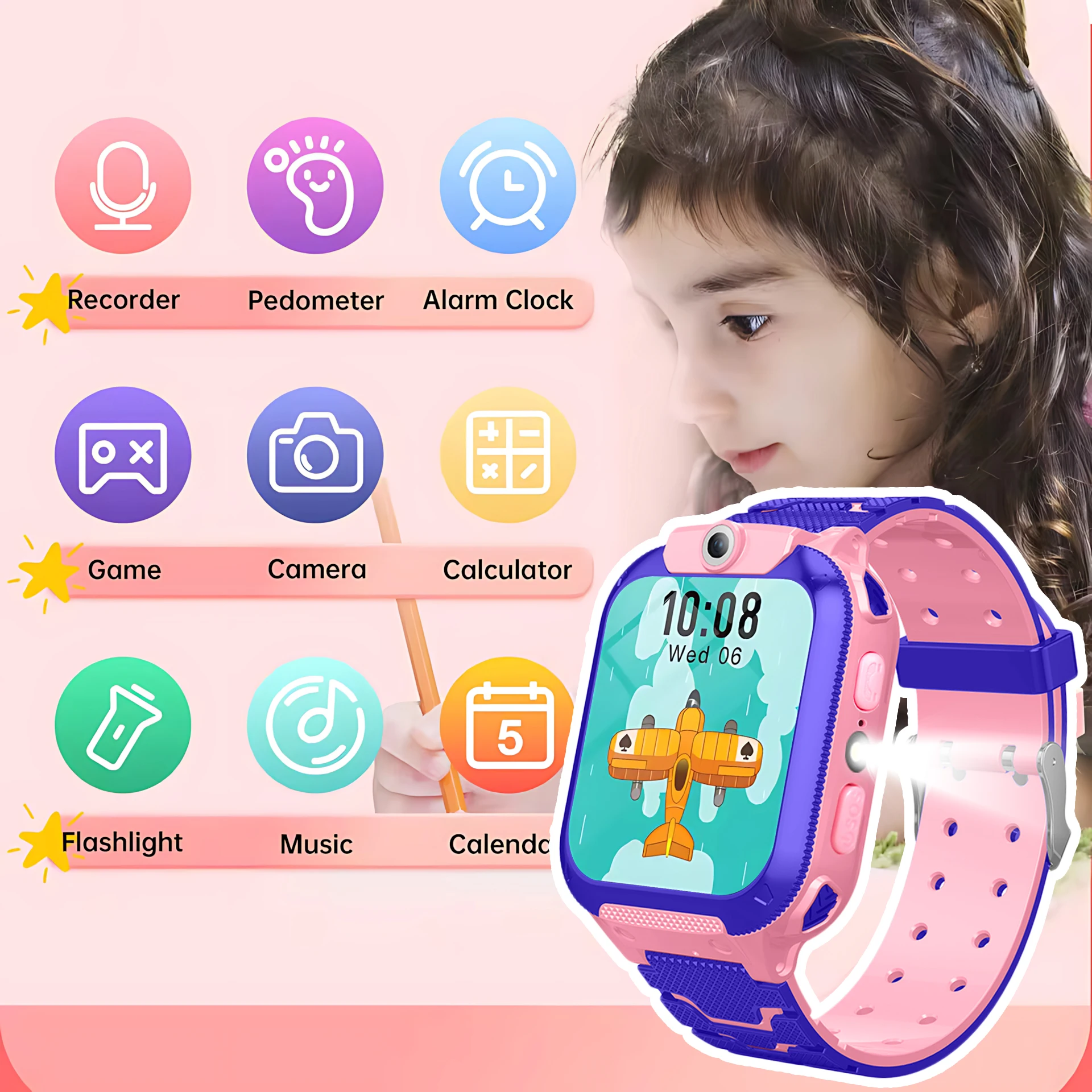 

SIM Card Smart Watch Kids GPS WiFi 400mAh Video Call Tracker Location SOS Call Back Monitor Phone Watch Smartwatch Children Gift