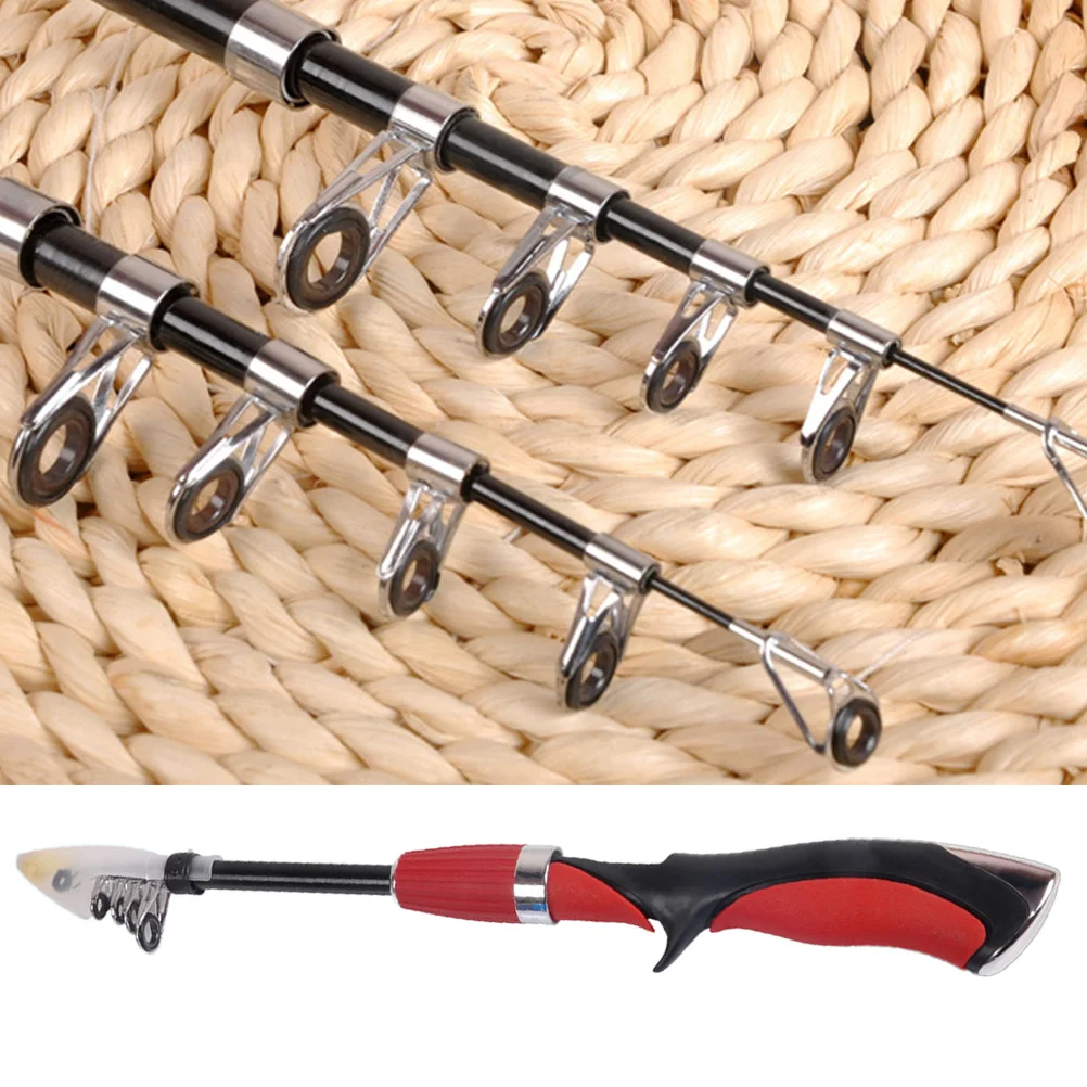 

Red 1.4m Ultra Short Fishing Rod Lightweight Sturdy Metal Guide Ring Comfortable Grip Fishing Lovers Gift Short Lure Rod