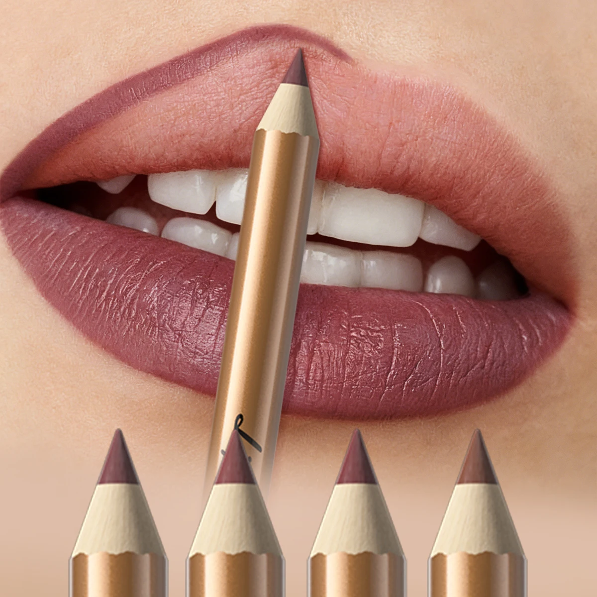 12Color Matte Lip Liner Lipstick Pen  Waterproof Long-Lasting Non-Fading Smudge-Proof Foam Tip for Precise Application