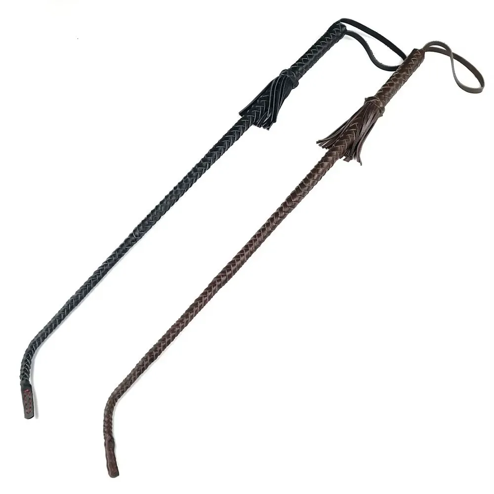 75CM Horse Riding Whip Cowhide Leather Racing Training Horse Crop Training Whip Equestrian Equipme