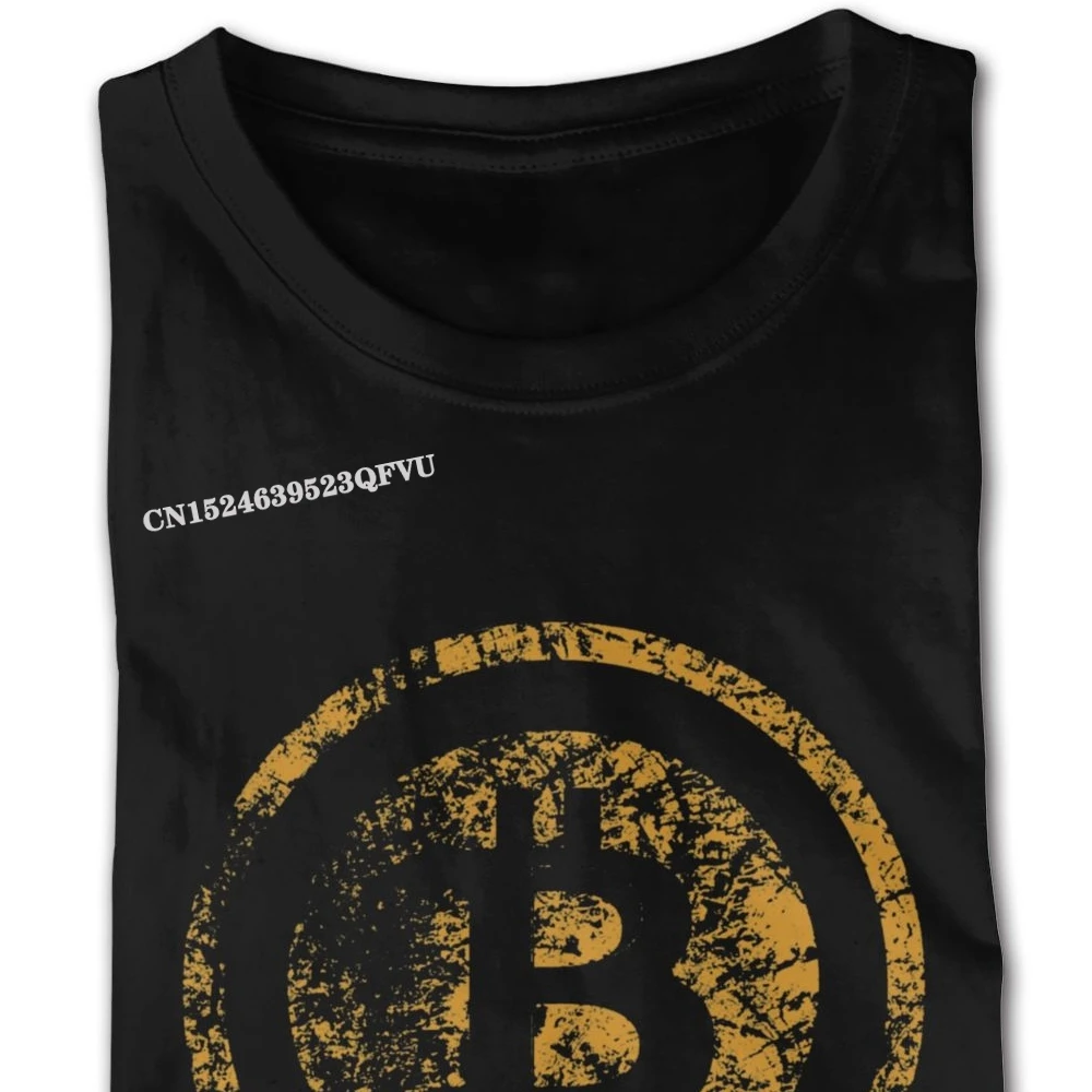 Vintage BTC Crypto Currency Bitcoin Wholesale T-Shirt Men Stylish Tees Tops Shirt New Coming Normal Cotton Men\'s T Shirt Normal