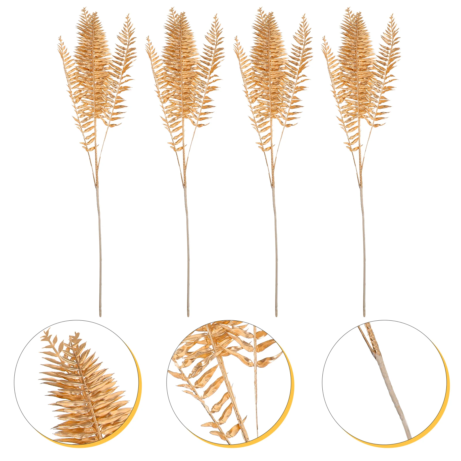 

4 Pcs Simulated Fake Flower Branches Flowers Delicate DIY Leaves Pp Decorations Artificial