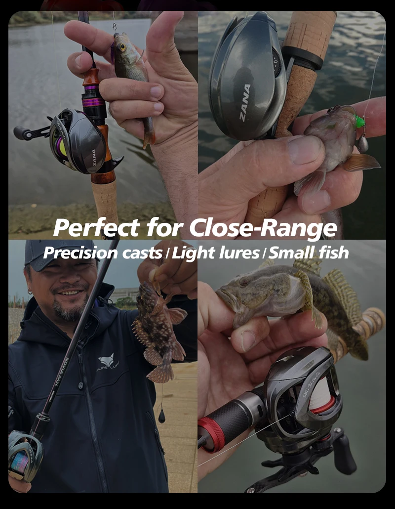 PURELURE ZANA 6KG Aluminiumlegierung-Rahmen Baitcasting-Rolle mit nur 3,5g Gewicht, 5,8g Spule, 7,6 Übersetzung, 4KG Bremskraft für Süß- und Salzwasser – Detail 20