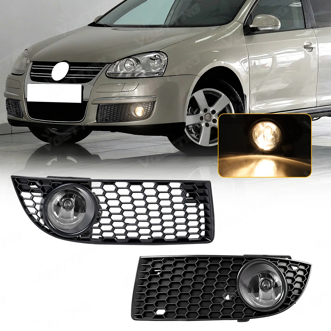 

Car Fog Lamp For Volkswagen VW Jetta MK6 Bora Clasico GLI 2008-2015 Halogen Fog Light Set With Covers Headlight Accessories 12V