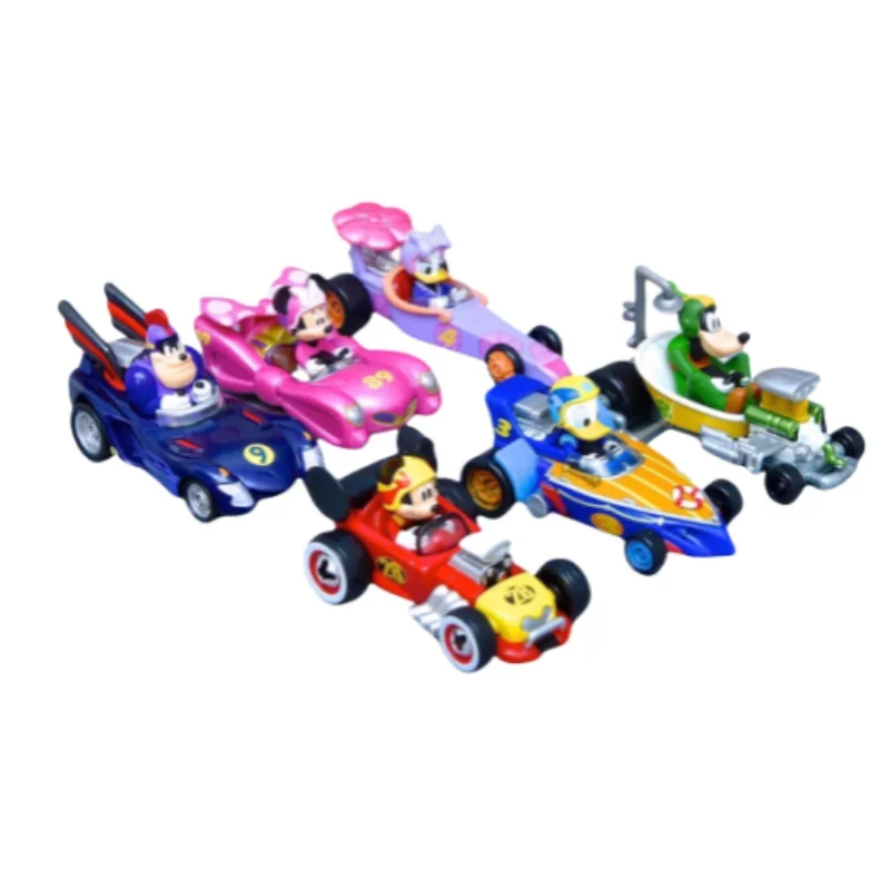 TAKARA TOMY diecast alloy car model Disney Speedway racer Mickey Donald Duck, boys\' collection pieces, children\'s holiday toys.