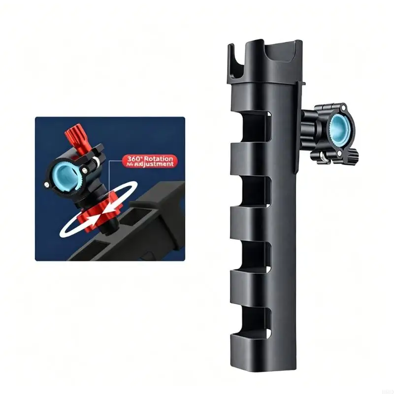 360 Rotating Motorcycle Fishing Rod Holder Universal Adjustable Rod Rack