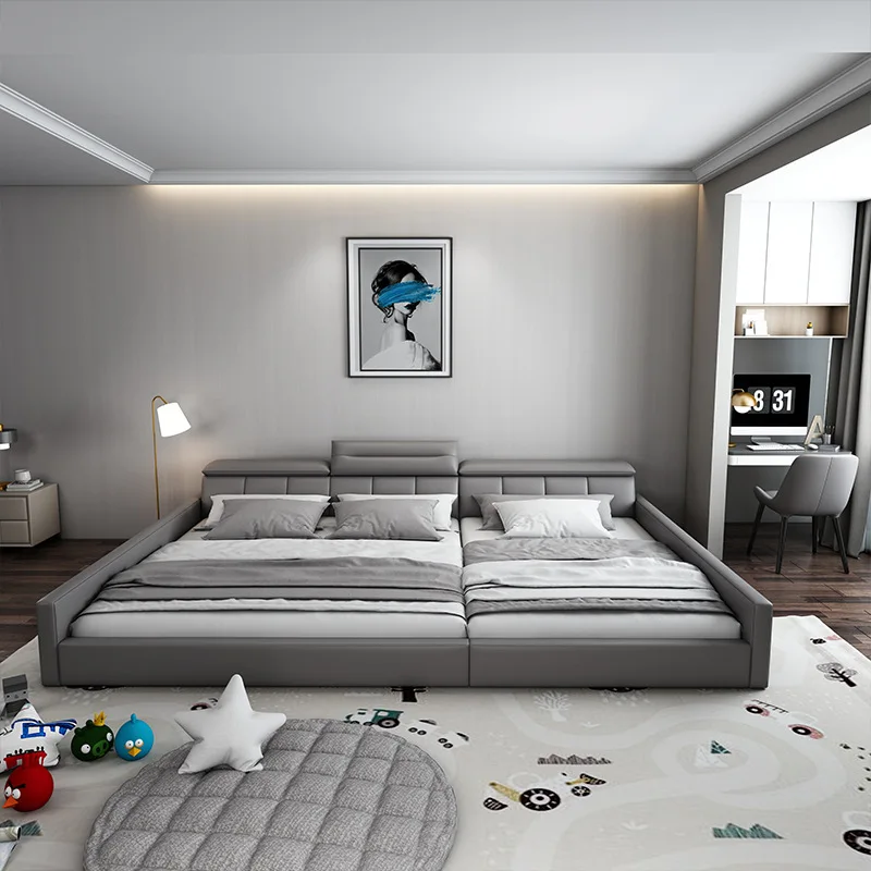 Bedroom Double Bed Tatami Bed, Simple Modern Parent-child Bed, Spliced Mother-child Bed, Extra-large Bed