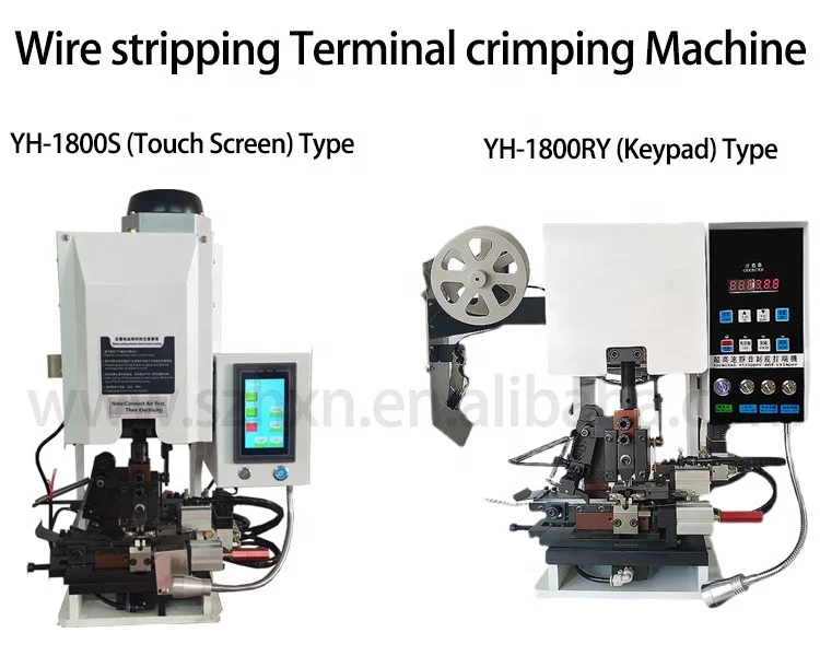 YH-2000S New Touch Screen Single Phase 200-240V Direct Feed Terminal Crimp Blades Multi-core Cable Stripping Crimping Machine 2