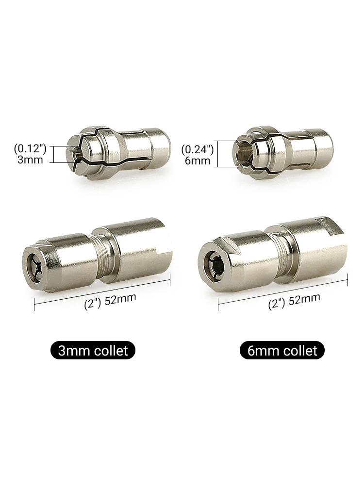 6/3mm Universal-Winkelschleifer-Adapter für Geradschleifer, Spannfuttertyp, M10 M14 5/8-11 Gewinde, Schleif- und Schneidwerkzeug – Detail 1