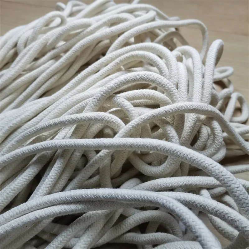 Natural white 8mm Cotton Wick Rope/Environmental Cotton/Solid Round Cotton Cord