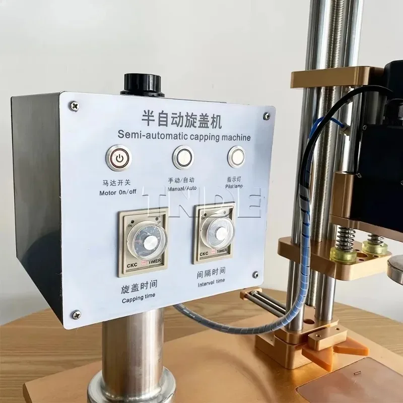 

Manual Electric Semi-Automatic Bottle Jar Screw Capper Sealer Ropp Capping Machine for Tabletop Use