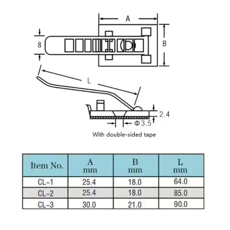 Tie Bases Mount Wire Adjustable Clips Self Adhesive Line Fixing Holder Cable Clamps Suction Positioning Sucker
