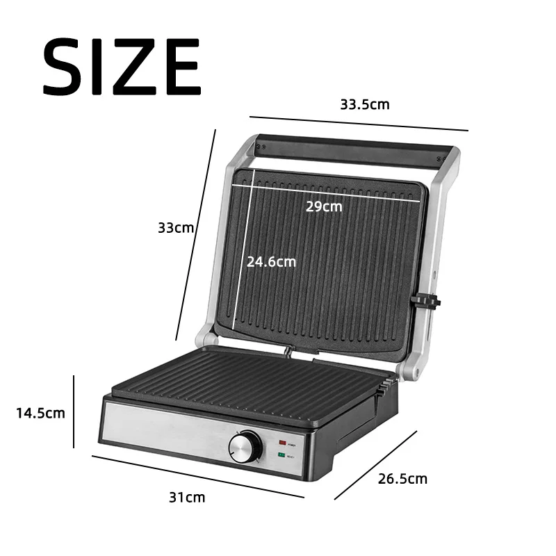 180 ° Điều Chỉnh Nướng Máy Hộ Gia Đình Bít Tết Máy Teppanyaki Nướng Máy Nướng Bánh Mì Nướng Thịt