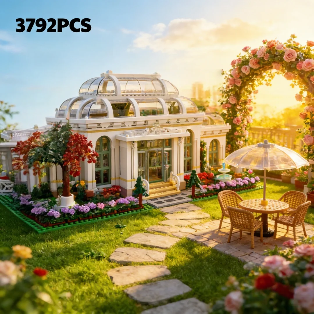 

2026 new 3792 granular garden model building blocks creative assembly ornaments adult collection holiday gifts