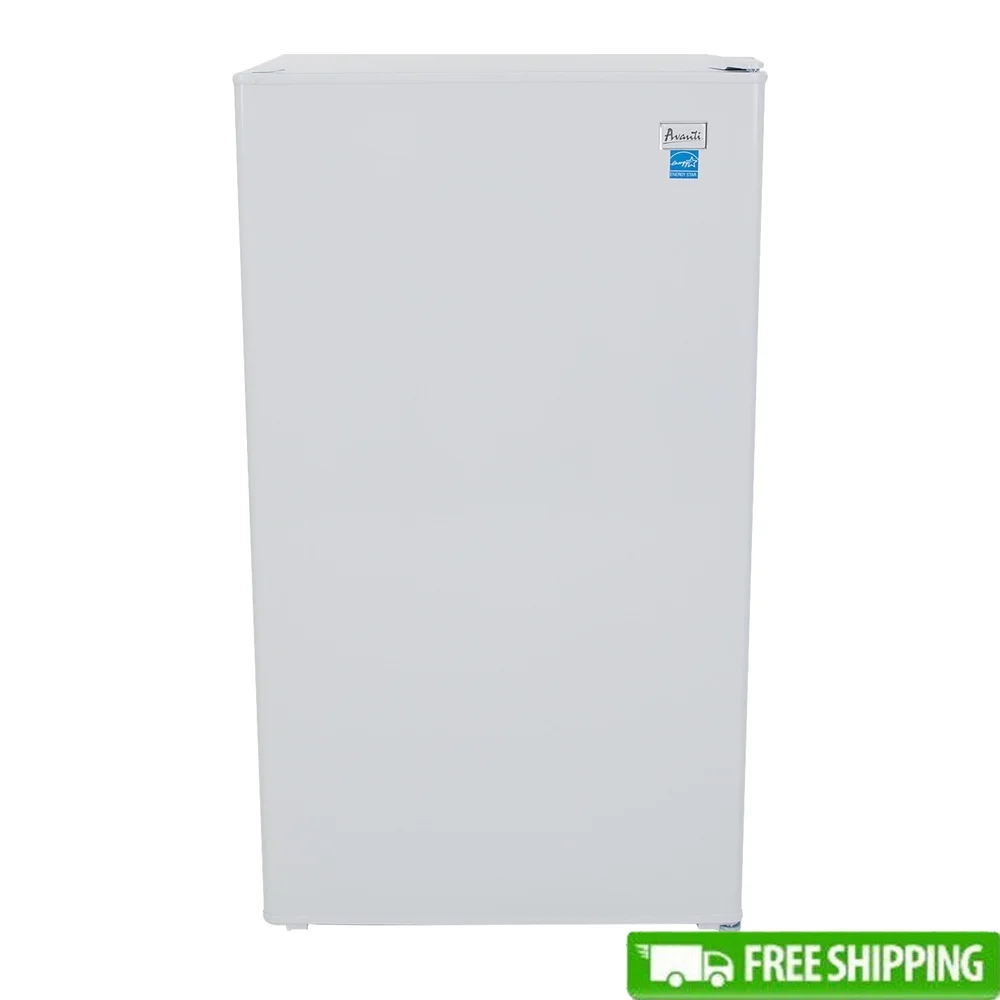 3.3 Cu Ft Compact Refrigerator with Chiller Adjustable Shelves Energy Efficient Reversible Door Ideal Kitchen Dorm Office