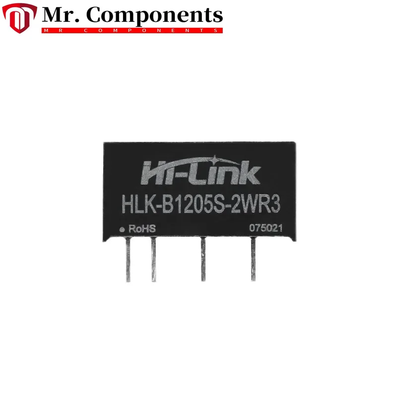 2PCS HLK-B1205S-2WR3 DC-DC Isolated Switching Power Module DC DC 12V to 5V 2W 400mA Power Supply Short Circuit Protection