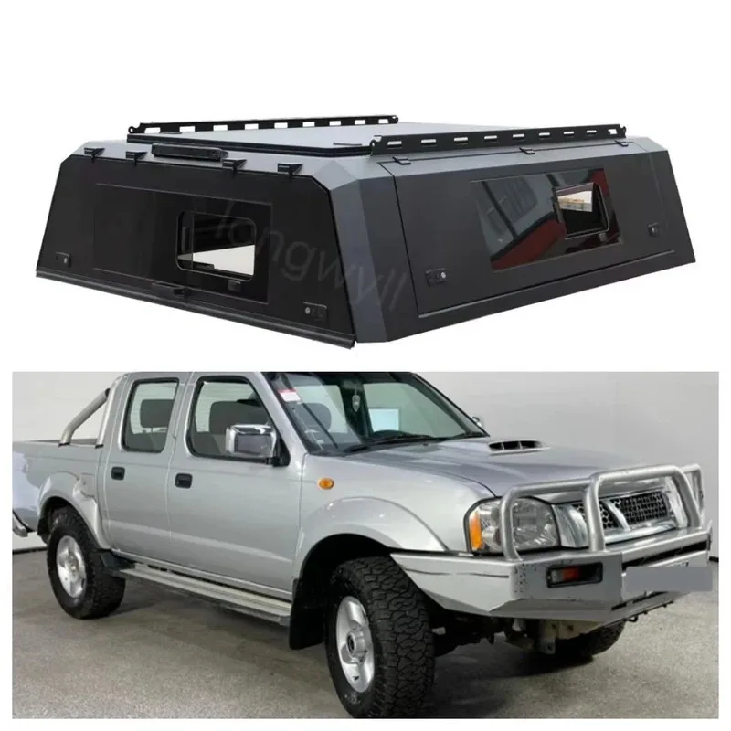 

Top quality Customized Sports Hard Aluminum Alloy Double Cab Hard Top Canopy Smart Cap Key Lock Navara D22