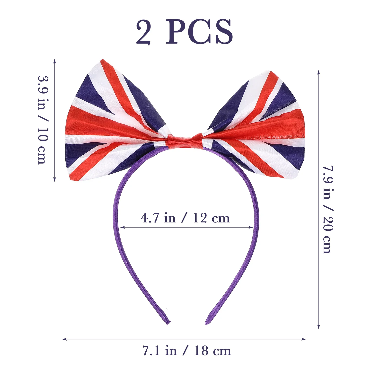 2 قطعة علم إنجلترا Bowknot عقال الشعر حلقة الكرة المشجعين إكسسوارات الشعر الساتان ملفوفة خفيفة الوزن أزياء للنساء #2