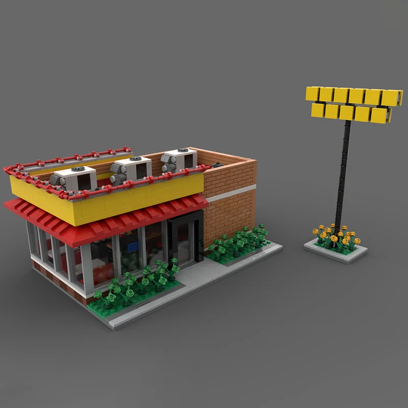 Blocs de construction Moc City Street View, maison à gaufres, briques technologiques, assemblage à monter soi-même, jouets de vacances, cadeaux de construction