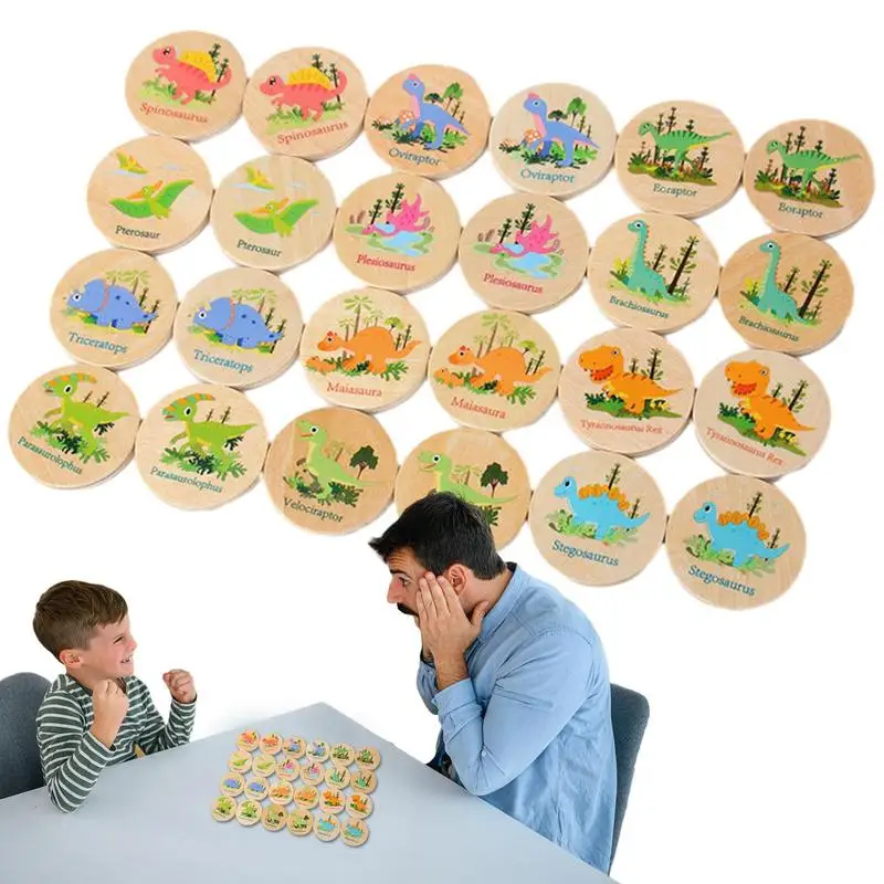 Dinosaur Memory Game Dinosaur Concentration Memory Card Novelty Lovey Developmental Educational Memory Match Dinosaur Cards