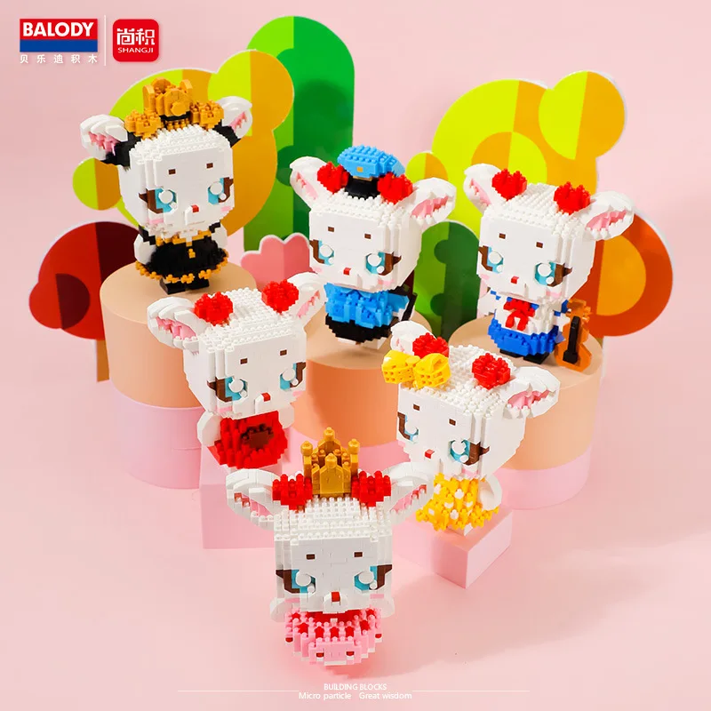 

Mini Blocks Cute Cartoon Deer Anime Mouse Panda Figure Collection Building Toy Juguete Gift Girl Present Christmas Brinquedo