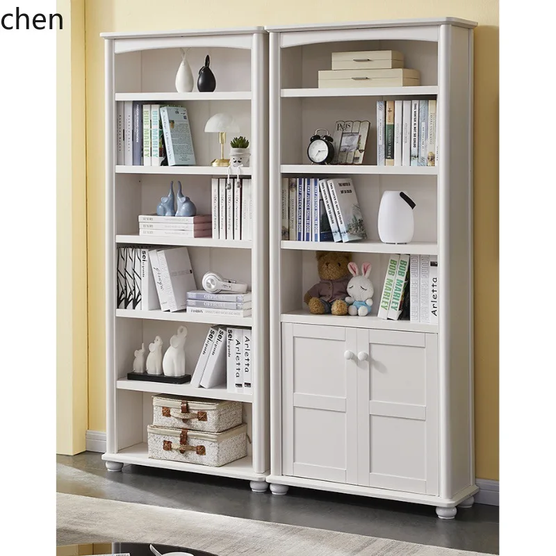 PYH Solid Wood Storage Cabinet Floor-standing Shelf Wall-mounted Miscellaneous Storage Bay Window Cabinet