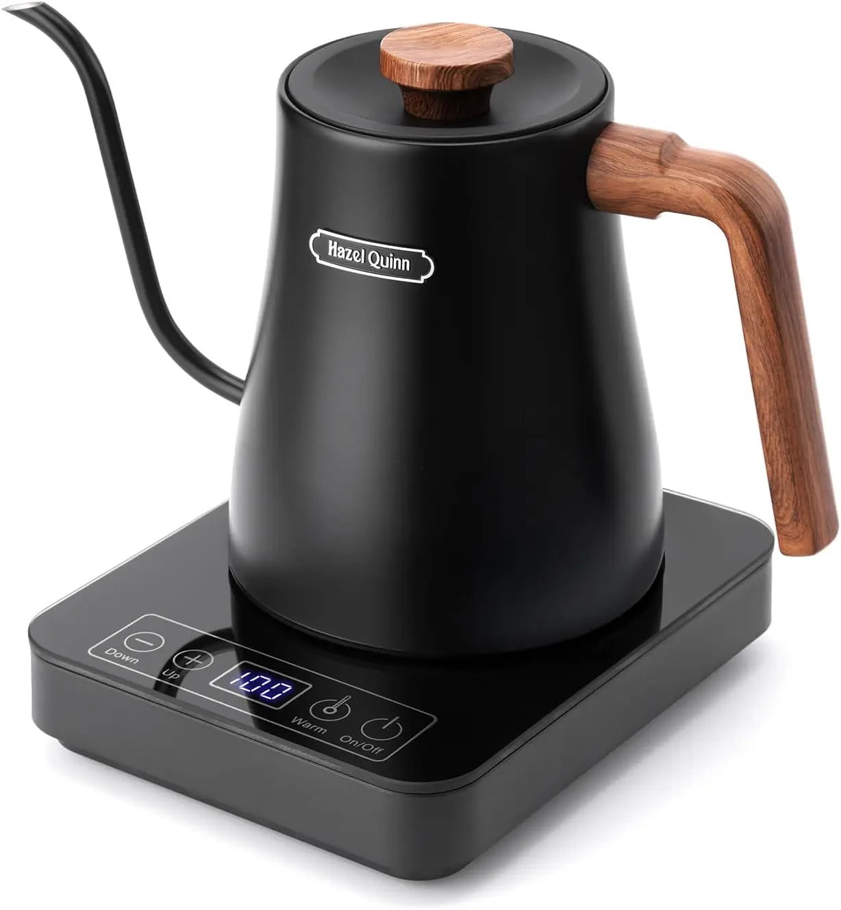 

Gooseneck Electric Kettle, 0.8L with Precise Temperature Control, 4-Hour Keep Warm, Fast Boil for Coffee & Tea - Black