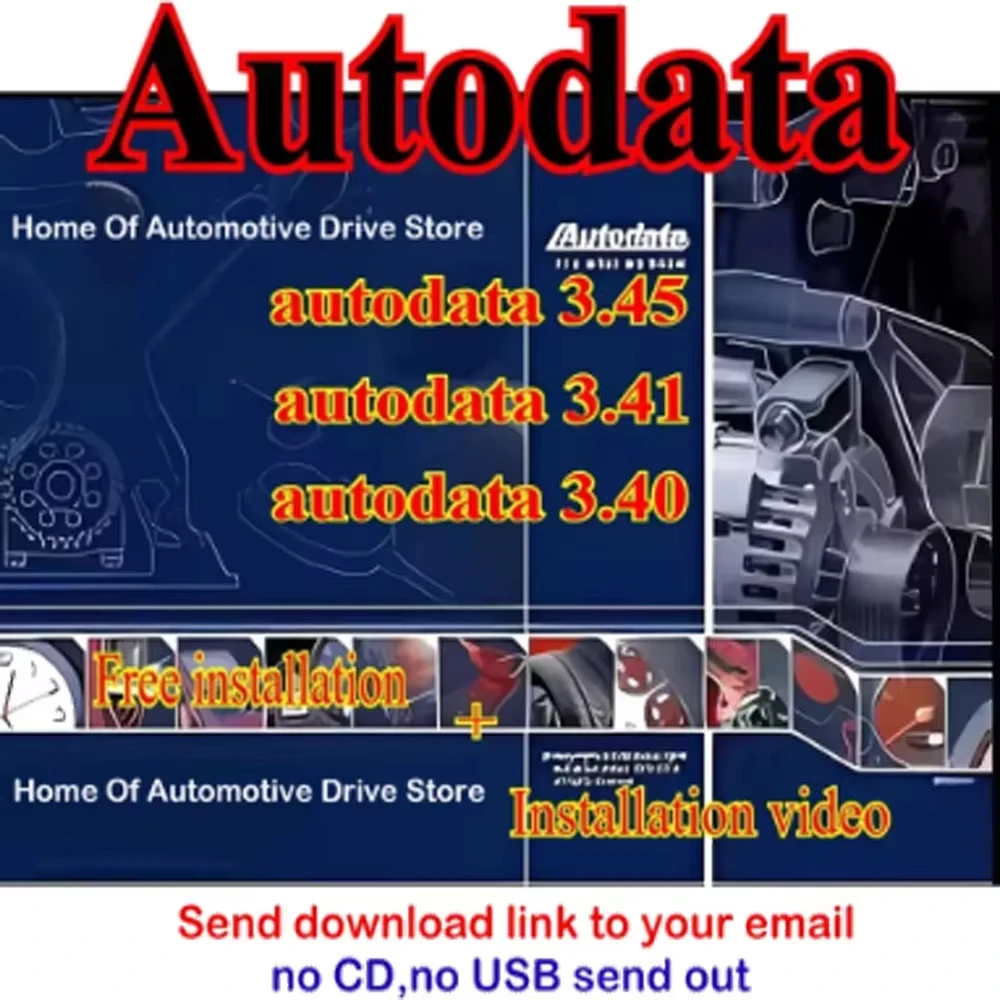 Autodata 2025 Hot Sale Car Repair Diagnosis Software 3.45/3.41/3.40 Multi-Languages Wiring Diagrams Data Auto Car Repair Tool