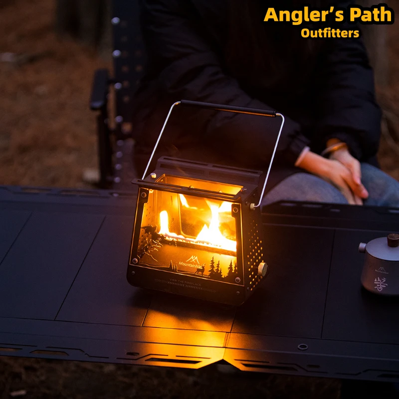 Mountainhiker Portable Camping Fireplace, Indoor Outdoor Heating Stove for Picnic Camping Cooking Hiking Backpacking Gear