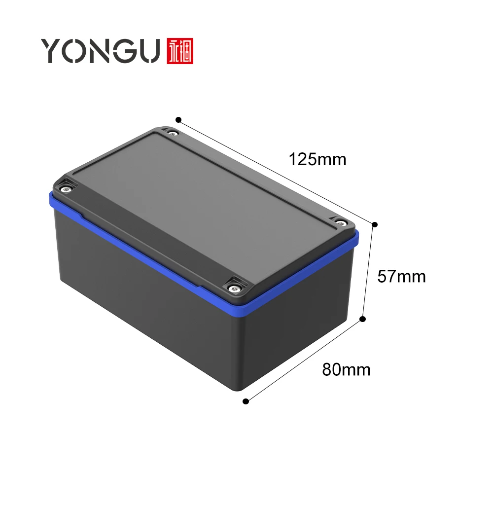 Custom Aluminum Electrical Enclosure Metal Projects Housing Die-casting Waterproof Junction Box T05 127.4*82.4MM
