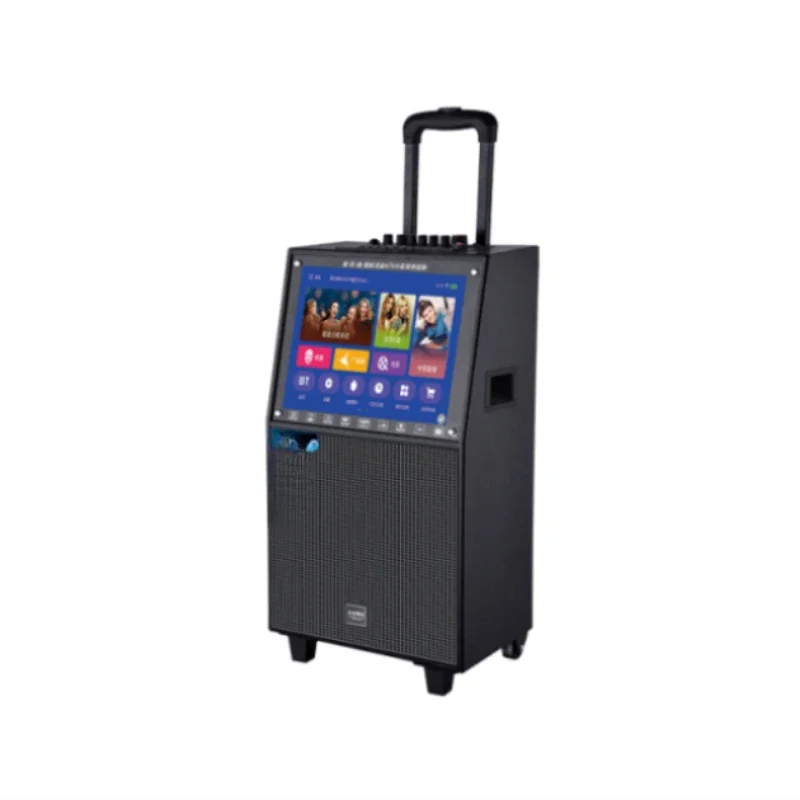 touch screen wifi screen karaoke music speaker portable trolley speaker pa speaker outdoor