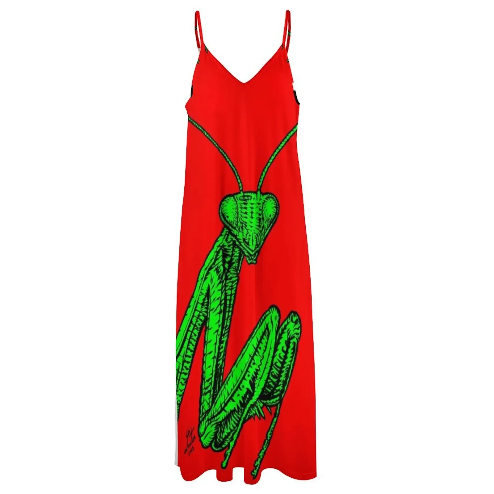 PRAYING MANTIS.4 Ärmelloses Kleid Damen Abendkleid Brautkleider für Damen Tanzkleider lockeres Damenkleid