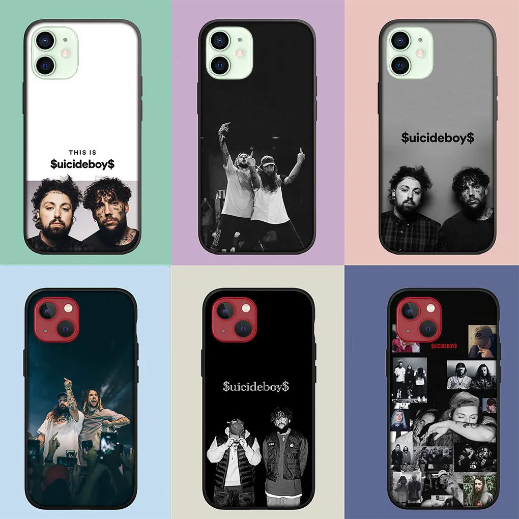 $uicideBoy$ Suicideboys Suicide Boys Soft Cover Case for iPhone 15 14 13 12 Mini 11 Pro X XR XS Max 7 8 Plus + 15+ Phone Casing