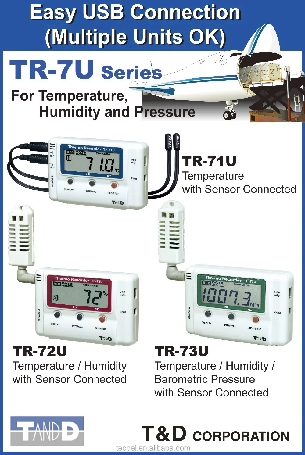 tr-73ui thermo humidity atmospheric pressure data logger