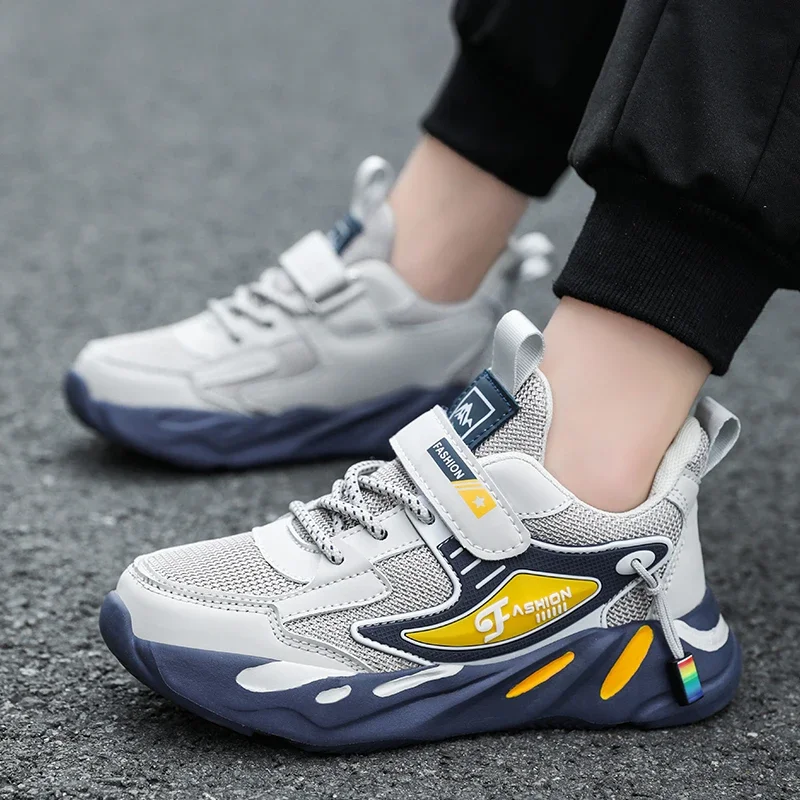 

Children Sneakers for Boys Mesh Breathable Running Sports Shoes Kids Girls Flat Casual Shoes Big Size 40