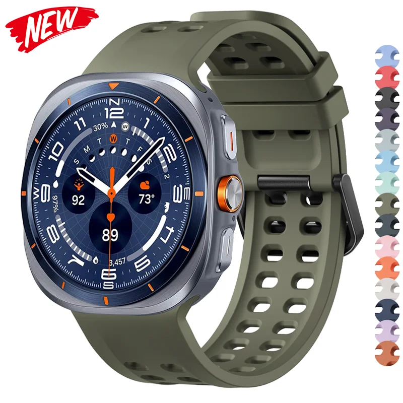 Strap For Samsung Galaxy Ultra 2026/2025/2024 Silicone Breathable Band For Samsung Galaxy Watch 9 8 44mm 40mm Sport Strap