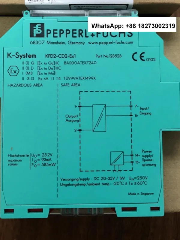 KFDO KFD0-CS-Ex1.54 52 German Beckhoff P+F safety barrier KFD0-CS-Ex1.51P