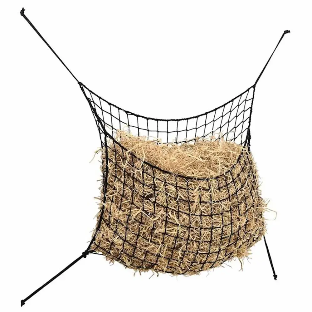 

Plastic Mesh Horse Hay Net Bag with Stainless Steel Hooks for Feeding