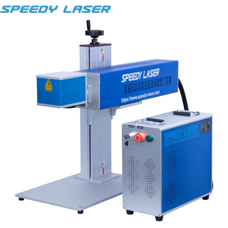 SPEEDY LASER Factory Price 35W 60W DAVI RF Metal Laser Tube Galvo CO2 Laser Marking Machine with Smoke Purifier