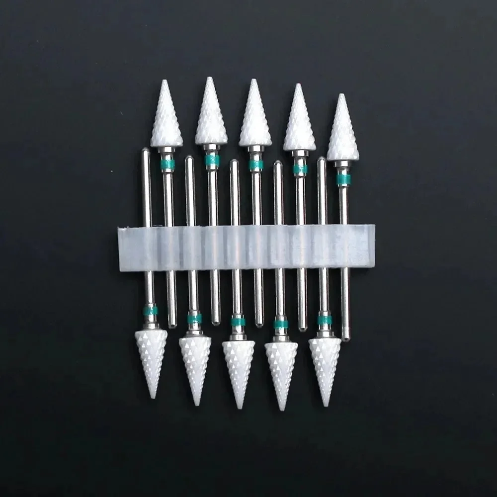 10 Stück 3/32 Keramik-Nagelbohrer, professionell und langlebig, zum Entfernen von Gelnägeln, Reinigen der Nagelhaut, ideal für Maniküren